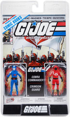 GI Joe Page Punchers - Cobra Commander & Crimson Guard 3in Action Figure Set (with comic)